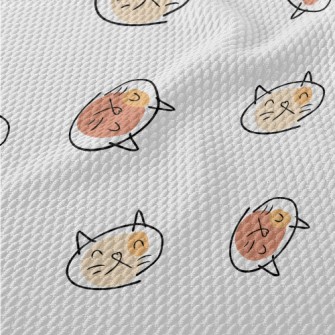 Colorful Graffiti Cat Birdseye Piqué