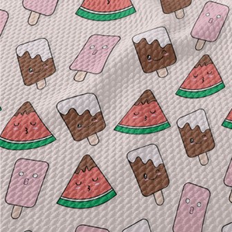 Kawaii Ice Cream Birdseye Piqué