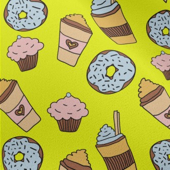 Doodle Milkshake And Donut Chiffon
