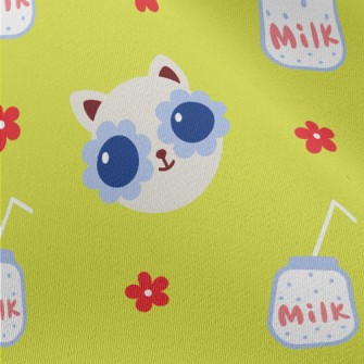 Cat With Flower Glasses Chiffon