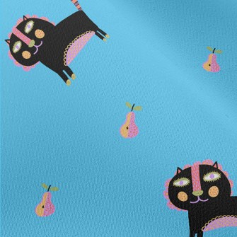 Ethnic Style Black Cat Chiffon
