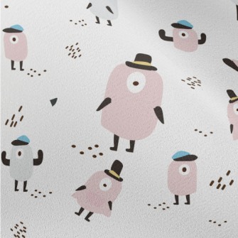 Cute Gentleman Little Monster Chiffon