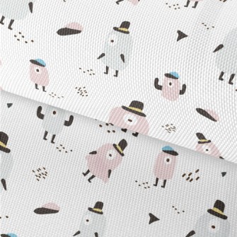 Cute Gentleman Little Monster Waterproof Oxford