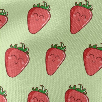 Smiling Cartoon Strawberry Waterproof Canvas