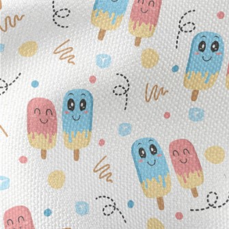 Happy Blue Pink Popsicle Waterproof Canvas