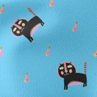 Ethnic Style Black Cat Waterproof Canvas