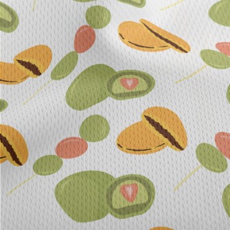 Cartoon Japanese Dessert Athletic Mesh Flat Back