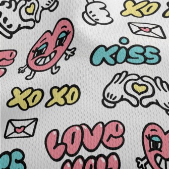 Girls' Graffiti Athletic Mesh Flat Back