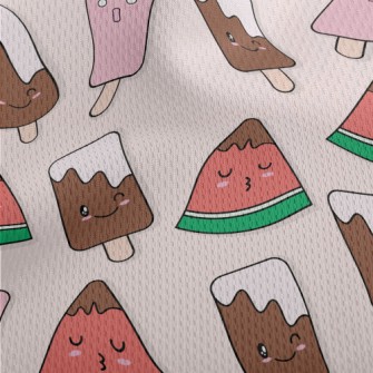 Kawaii Ice Cream Athletic Mesh Flat Back
