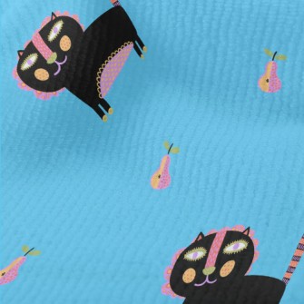 Ethnic Style Black Cat Terry