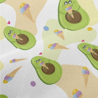Cute Avocado Eating Cone Performance Linen