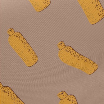 Hand Drawn Cosmetic Bottles Twill