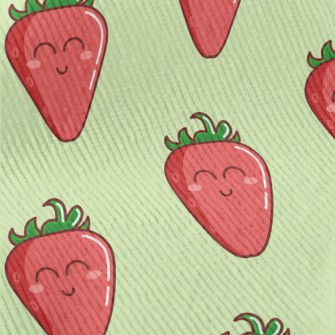 Smiling Cartoon Strawberry Standard Corduroy