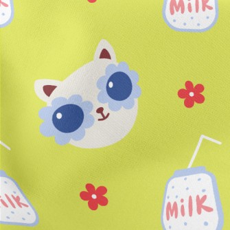 Cat With Flower Glasses Stretch Ponte