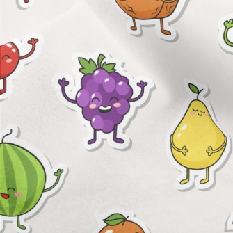 Happy Fruit Stickers Micro Fleece