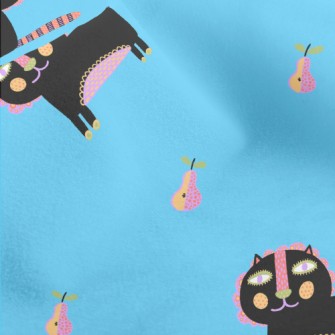 Ethnic Style Black Cat Micro Fleece
