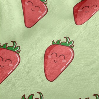 Smiling Cartoon Strawberry Minky