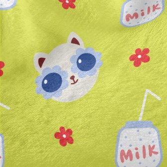 Cat With Flower Glasses Minky