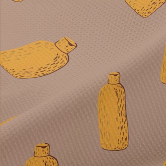 Hand Drawn Cosmetic Bottles Piqué
