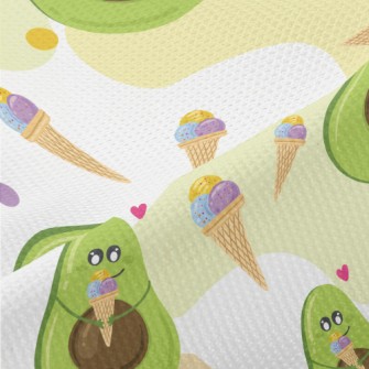 Cute Avocado Eating Cone Piqué