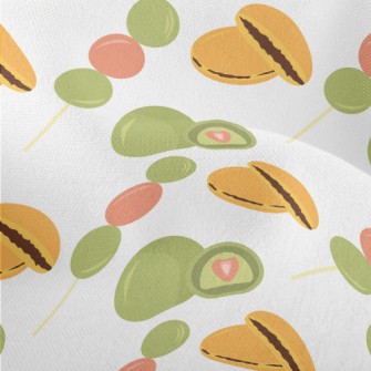 Cartoon Japanese Dessert Lightweight Performance Linen