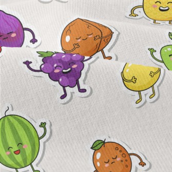 Happy Fruit Stickers Modern Jersey