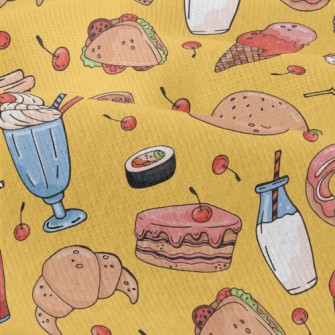 Hand Drawn Delicious Dishes Modern Jersey