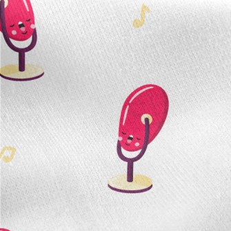 Cute Singing Microphone Jersey Backed Fleece