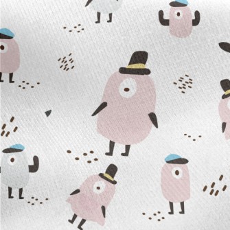 Cute Gentleman Little Monster Jersey Backed Fleece