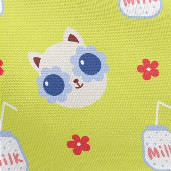 Cat With Flower Glasses Pongee