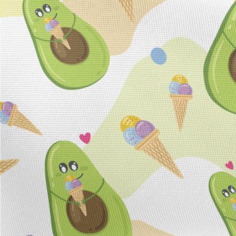 Cute Avocado Eating Cone Pongee