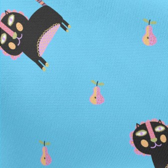 Ethnic Style Black Cat Pongee
