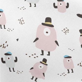 Cute Gentleman Little Monster Pongee
