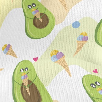 Cute Avocado Eating Cone Stretch Jersey
