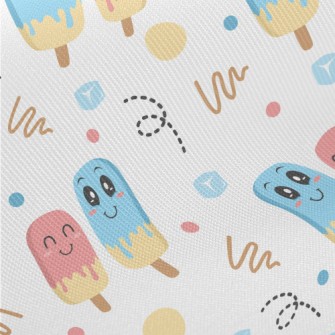 Happy Blue Pink Popsicle Midweight Cotton Poplin