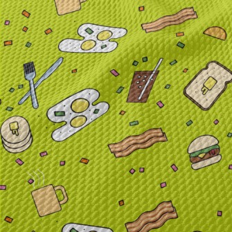 Cartoon American Breakfast Birdseye Piqué