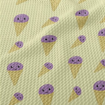 Purple Ice Cream Cone Birdseye Piqué