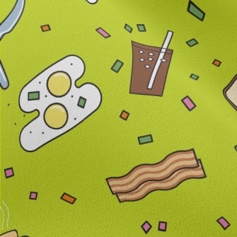 Cartoon American Breakfast Chiffon