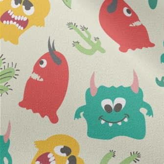 Cute Colorful Little Monster Chiffon