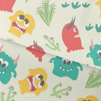 Cute Colorful Little Monster Waterproof Oxford