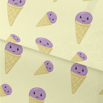 Purple Ice Cream Cone Waterproof Oxford