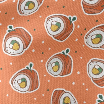 Sticker Of A Cartoon Sushi Rol Waterproof Canvas
