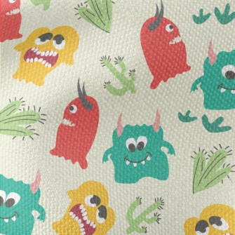 Cute Colorful Little Monster Waterproof Canvas