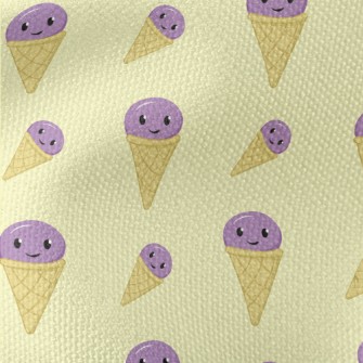 Purple Ice Cream Cone Waterproof Canvas