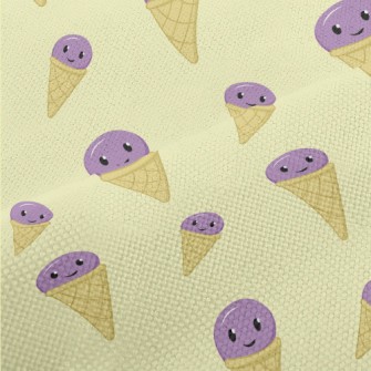 Purple Ice Cream Cone Performance Linen