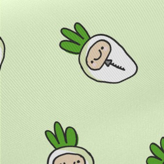 Cute White Radish Sleeping Bag Twill