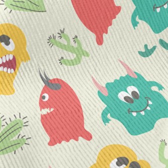 Cute Colorful Little Monster Standard Corduroy