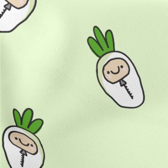 Cute White Radish Sleeping Bag Stretch Ponte