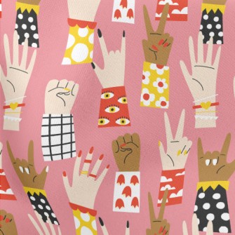 Various Hand Gesture Patterns Stretch Ponte