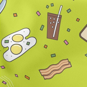 Cartoon American Breakfast Stretch Ponte